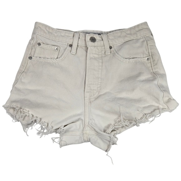 Lucky Brand Pants - Lucky Brand Denim Luck Pins Shorts Distressed Frayed Hem Cone Denim‎ Sz 0/25 Y2K